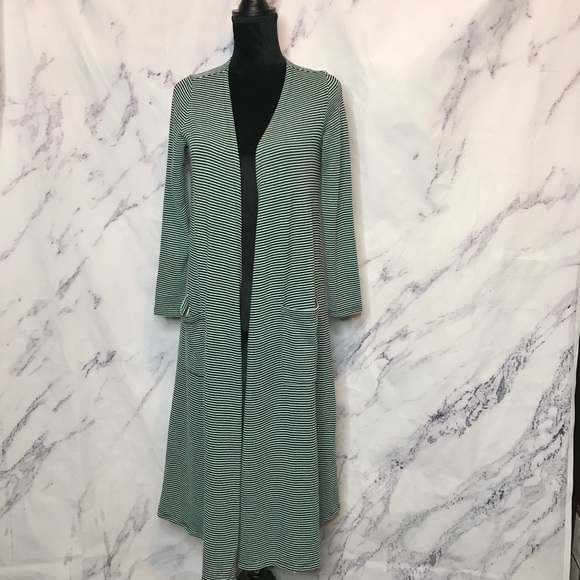 LuLaRoe Sweaters - LuLaRoe Sarah Mint Black Stripe Cardigan